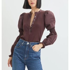 Effy puffy top in oxblood.